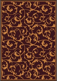 Joy Carpets Any Day Matinee Acanthus Burgundy